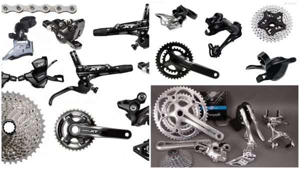 Bộ đề xe đạp Shimano, SRAM và Campagnolo